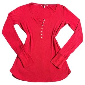 Victoria’s Secret Long Sleeve Ribbed Henley Top